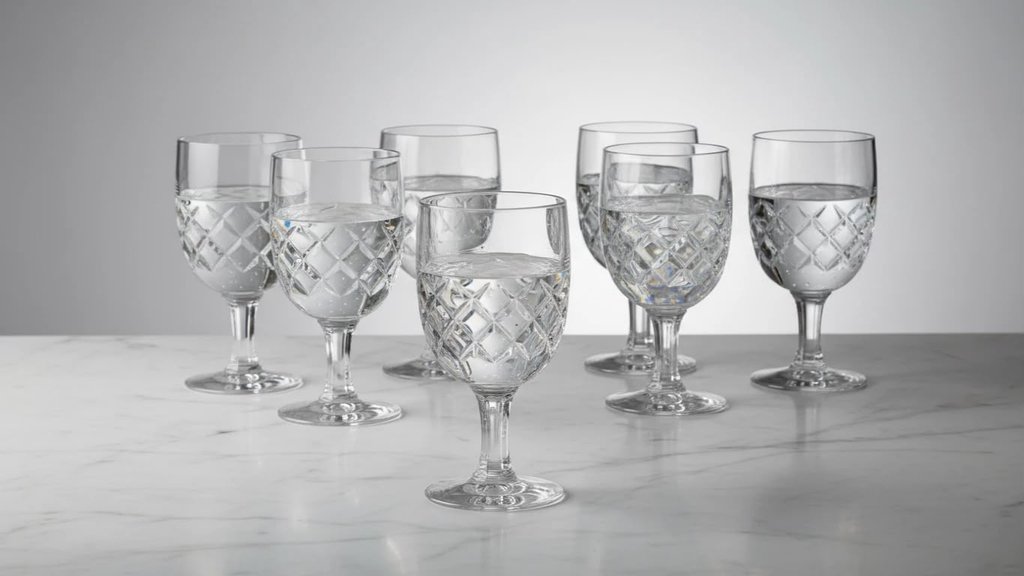 Jogo de taças de cristal
